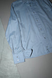 00-10's GUCCI (by TOM FORD?) - cotton side slit dress shirt / blue