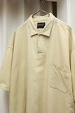 00's European label - linen/cotton skipper style pullover shirt