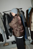 c90's Italian label - metallic brown down jacket