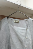 80's PENNY BLACK by Max Mara - linen asymmetrical front cropped blouse