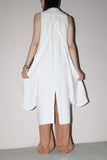 c80’s minor label - linen layered design sleeveless dress