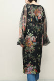 c2020's Dries Van Noten - silk flower pattern sheer dress