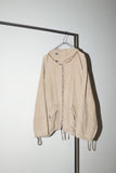80-90's Boneville - linen/cotton voluminous neck hooded jacket
