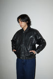 c80's European label - leather jacket