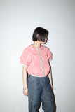 00s MIU MIU - double collar s/s jacket with balloon sleeve detail