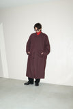 c80’s German label - cotton padded coat in maroon color