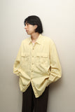 80-90's BANANA REPUBLIC - cotton oversized double pocket shirt