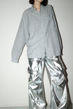 80-90's cotton stripe dress shirt from Italy