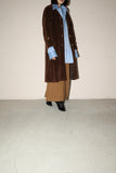 c80's MARELLA - brown corduroy semi flare coat