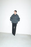 80s–90s European label - cotton plaid zip-up jacket