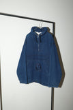 80-90's ARMANI JEANS - indigo cotton dungaree fabric anorak top