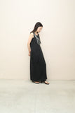 90’s European label - linen sleeveless dress with one side big pocket