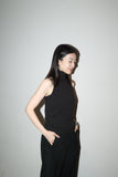 00’s MASSIMO REBECCHI - rayon hi-gauge knit, american sleeve & turtle neck top