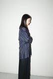 80-90’s Pianoforte by Max Mara - silk abstract pattern oversized open collar shirt