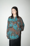 80-90’s French label - rayon abstract pattern shirt