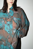 80-90’s French label - rayon abstract pattern shirt