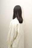 80-90’s WEEKEND by Max Mara - silk oversized open collar shirt in ecru