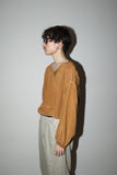 80-90’s European label - rayon satin ireggular pullover shirt