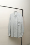 80's Giorgio Armani - silk/rayon stripe dress shirt
