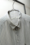 80's Giorgio Armani - silk/rayon stripe dress shirt