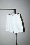 90-00's Ralph Laurent - white cotton tuck shorts