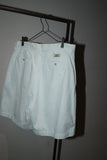 90-00's Ralph Laurent - white cotton tuck shorts