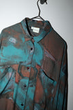 80-90’s French label - rayon abstract pattern shirt