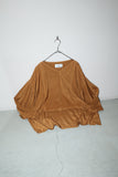 80-90’s European label - rayon satin ireggular pullover shirt
