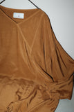 80-90’s European label - rayon satin ireggular pullover shirt