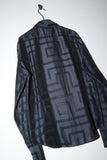 80-90’s GIANNI VERSACE - geometrical pattern dress shirt