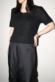 00's European label - acetate 100%, semi sheer knit tee
