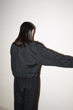 80's European label - glossy rayon, wide&cropped blouson