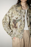 c90’s handmade?- linen, botanical & camouflage pattern jacket