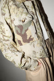 c90’s handmade?- linen, botanical & camouflage pattern jacket