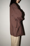 80's buttonless relaxed  jacket in chocolate
