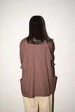 80's buttonless relaxed  jacket in chocolate