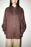 90-00's linen shirt with one side pocket