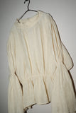 unknown - linen or linen mixed fabric ,flare hem&sleeve pullover top