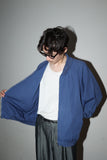 80’s BELFE - cotton zip-up blouson in dusty blue