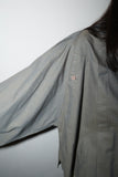 70-80’s cotton iridescent color complexed pattern wide&croppes blouse