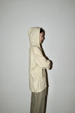 90-00’s European label - linen zip-up hoodie
