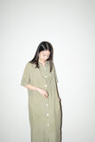 80’s Les Copains - silk open-front shirt dress