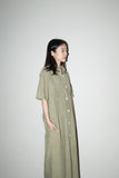80’s Les Copains - silk open-front shirt dress