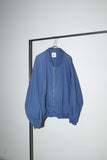 80’s BELFE - cotton zip-up blouson in dusty blue