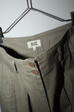 80-90’s European label - linen/cotton wide tuck trousers