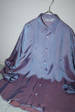 80's Italian label - metallic purple rayon satin shirt