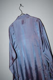 80's Italian label - metallic purple rayon satin shirt