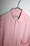80's Italian label- tender pink rayon shirt
