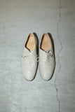 c90’s GRENSON - intrecciato leather dress shoes in ennui gray / made in ENGLAND