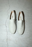 c70’s Italian label - punching leather loafers in ennui gray